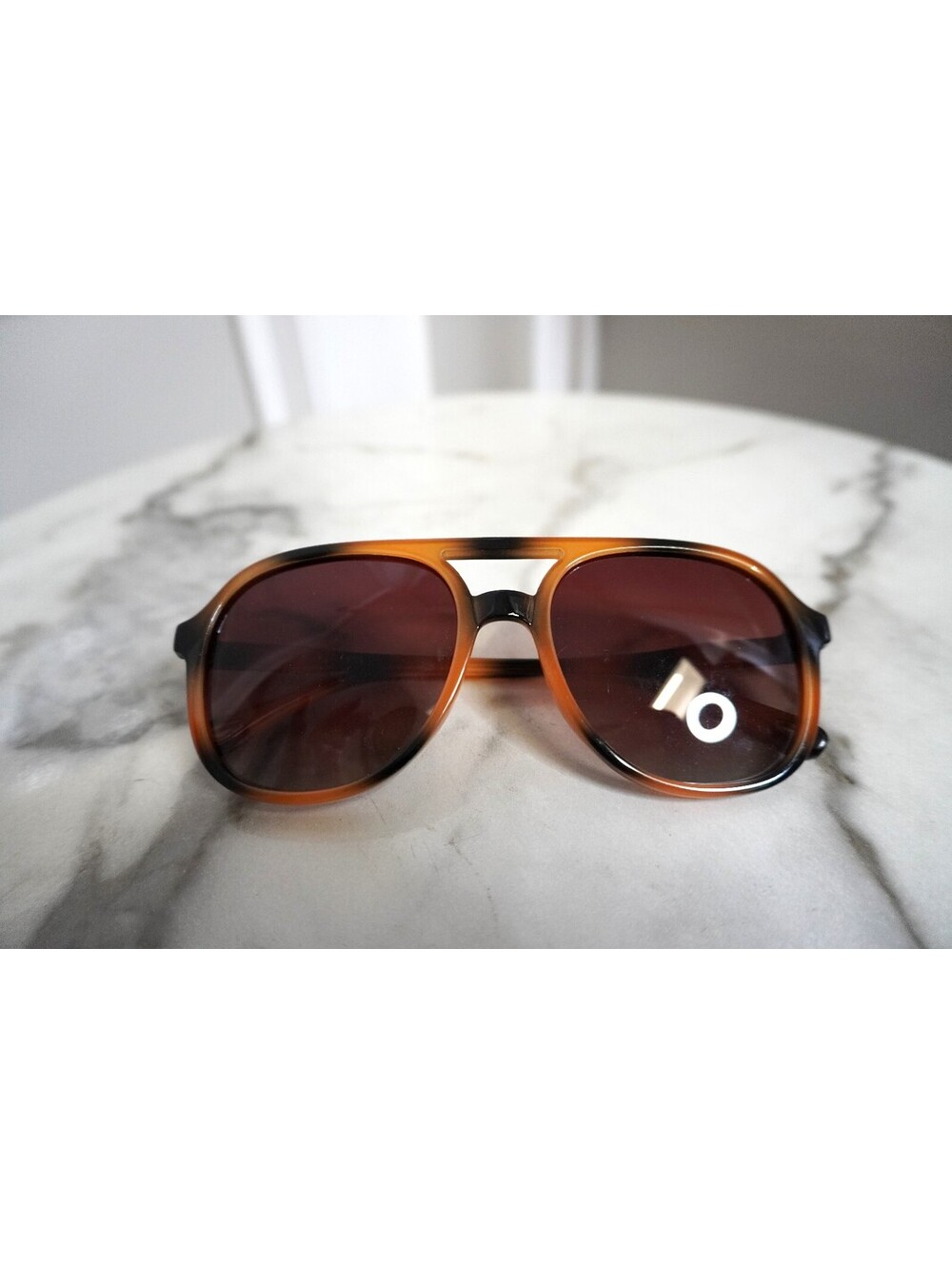 Polarized Vintage Style Brown Tortoiseshell Aviator Sunglasses